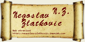 Negoslav Zlatković vizit kartica